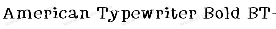 American Typewriter Bold BT字体转换